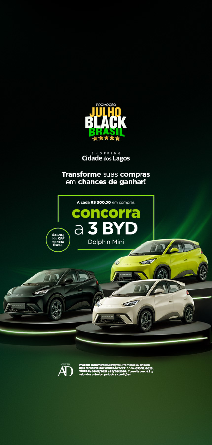 Julho Black no Shopping Cidade dos Lagos